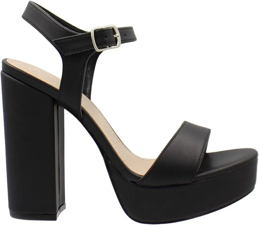 | DOROTHY Women's Platform Chunky Heel Sandals with Platform Patent Leather - Elegant and Versatile Open Toe Dress Shoes