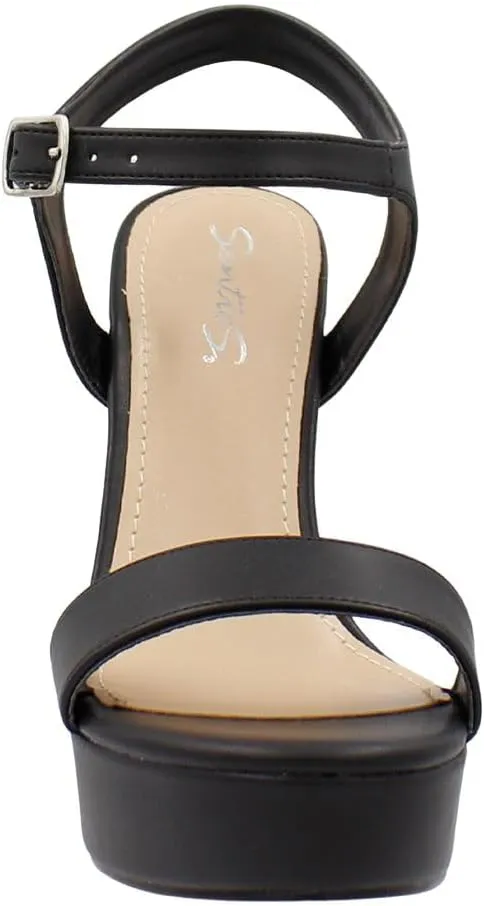 | DOROTHY Women's Platform Chunky Heel Sandals with Platform Patent Leather - Elegant and Versatile Open Toe Dress Shoes