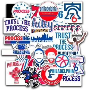 31 PCS American Basketball Stickers Water Bottle, Laptop, Bicycle, Computer, Motorcycle, Travel Case, Car Decoration – Waterproof Vinyl Stickers for Kids, Teens, Adults, Sports Fans – 2-2.5 Inches