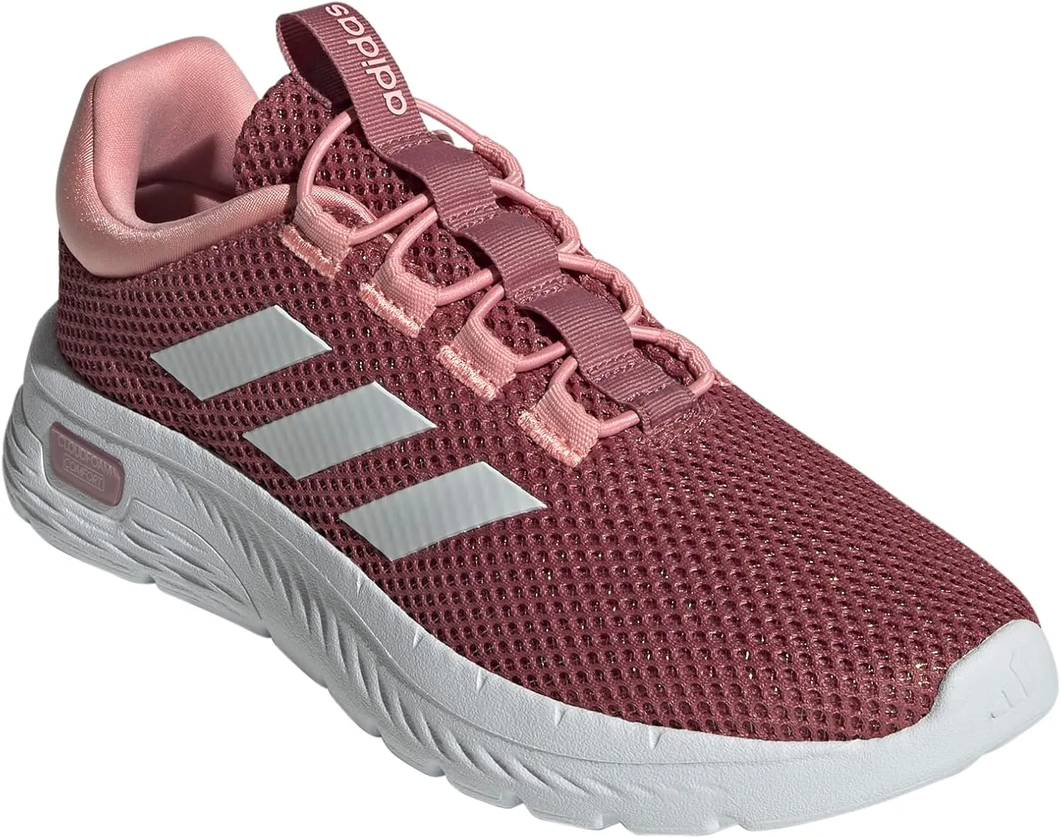 adidas Women's Cloudfoam Comfy Elastic Lace Sneaker