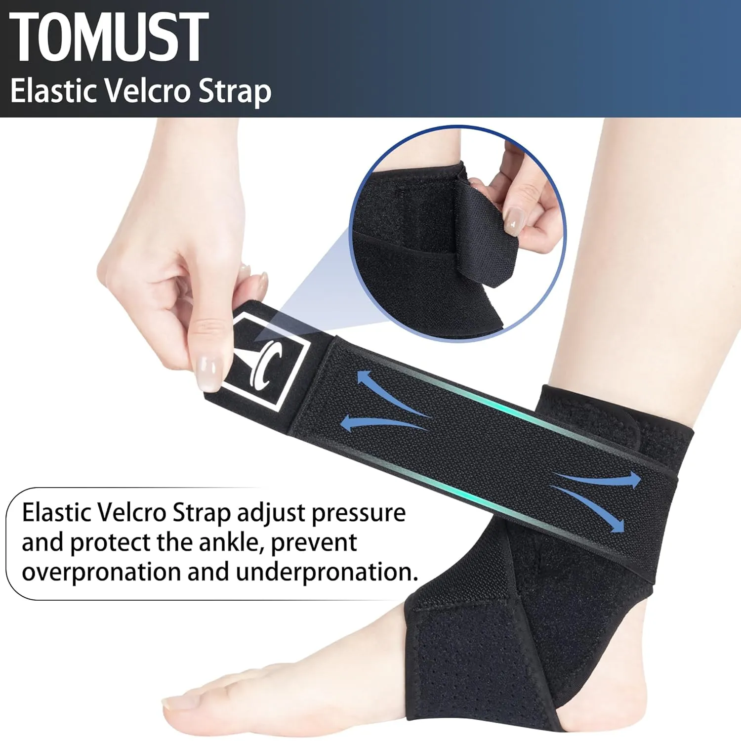 Adjustable Ankle Brace with Side Stabilizers - Open Heel, Breathable, Lightweight, Ankle Sleeves for Plantar Fasciitis, Achilles, Arthritis, Tendonitis, Ankle Support for Men & Women, L-XL