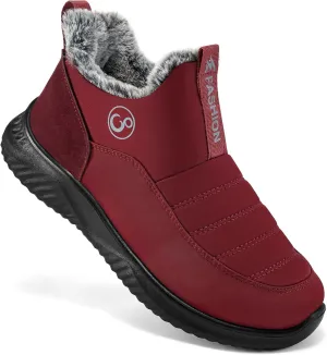Alicegana Womens Snow Boots Winter Shoes Warm Fur Lined Ankle Booties Slip On Waterproof Boots Non Slip Women Boot