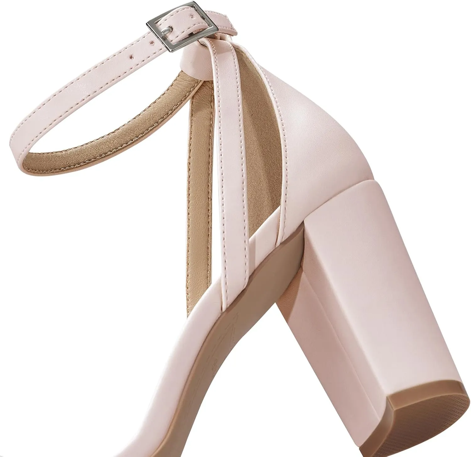 ALICEPUB Women's Braided Heeled Sandals 3 inch Chunky Block Heels Strappy Heels Square Open Toe Heels for Women Wedding Party Dressy