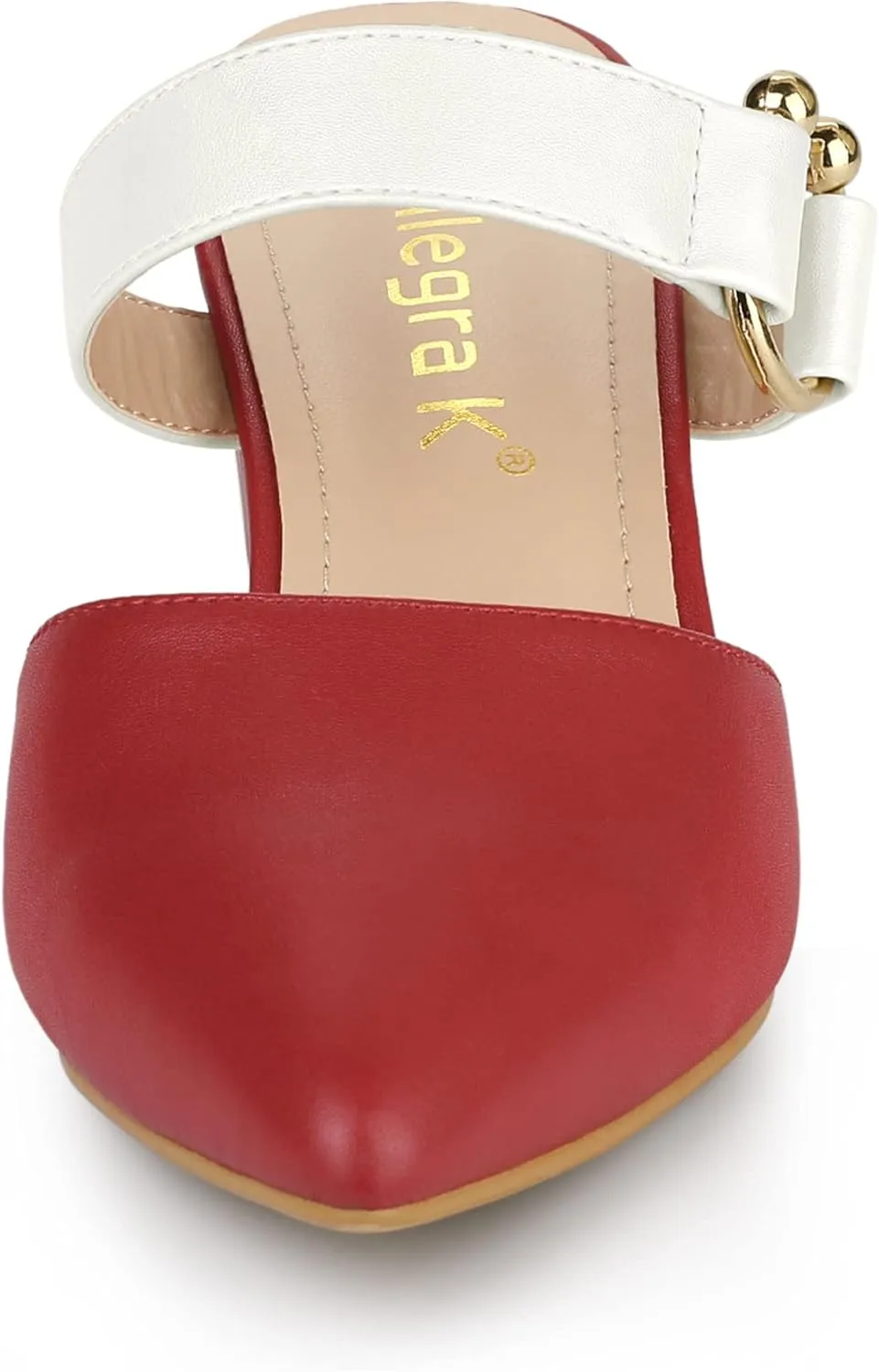 Allegra K Women's Pointed Toe Chunky Heel Dress Mules Pumps