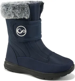 Almusen Snow Boots for Womens Winter Shoes: Warm Fur Lining Mid Calf Boots Women Anti Slip Waterproof Hook Loop Comfortable Outdoor Boot