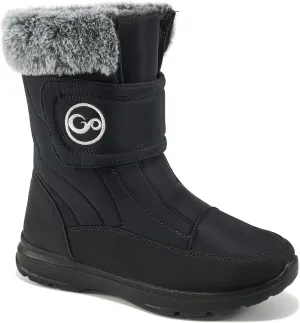 Almusen Snow Boots for Womens Winter Shoes: Warm Fur Lining Mid Calf Boots Women Anti Slip Waterproof Hook Loop Comfortable Outdoor Boot