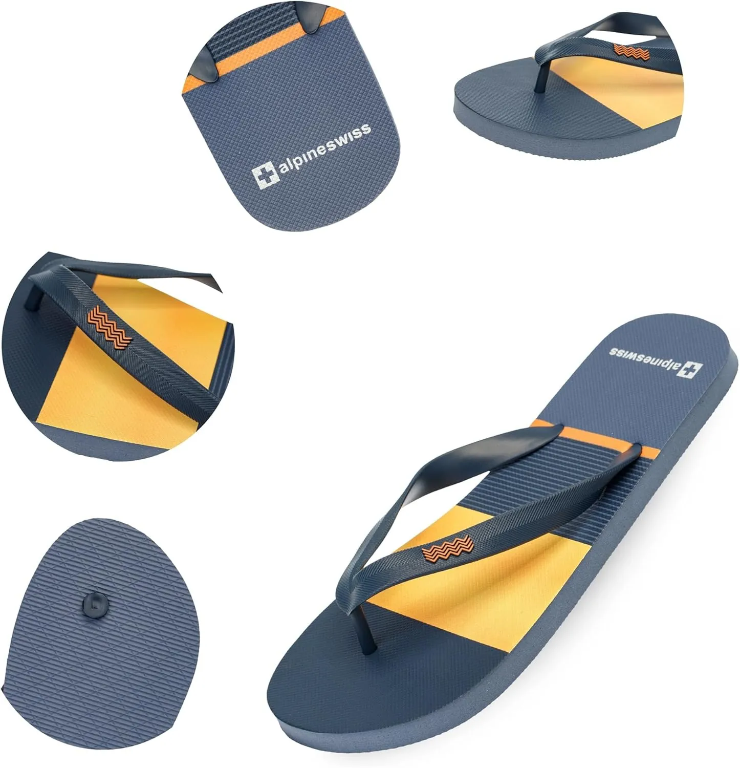 Alpine Swiss Men’s Flip Flops Lightweight EVA Sandals