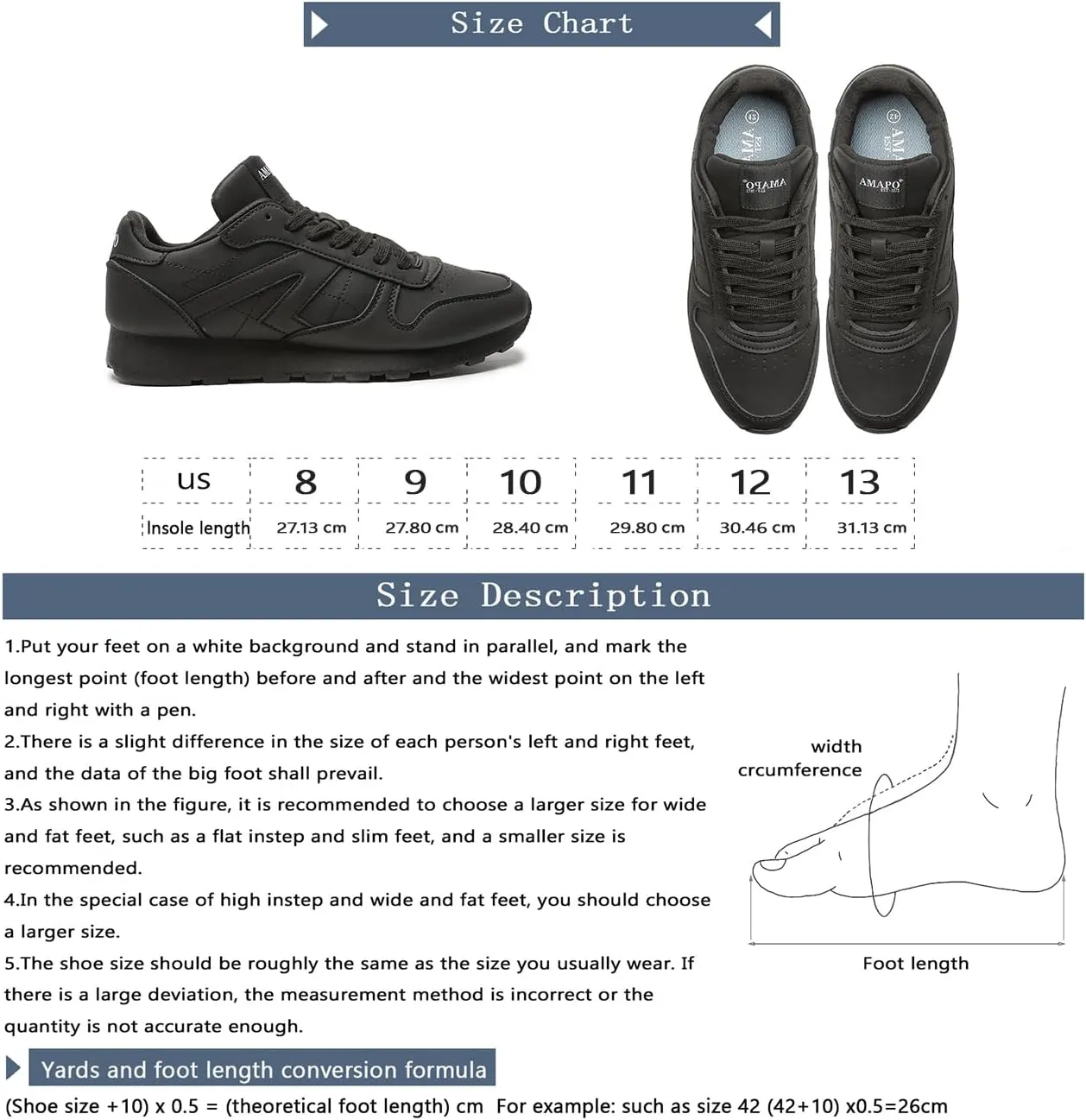 AMAPO Men's Retro Style Low Profile Sneaker Espadrilles