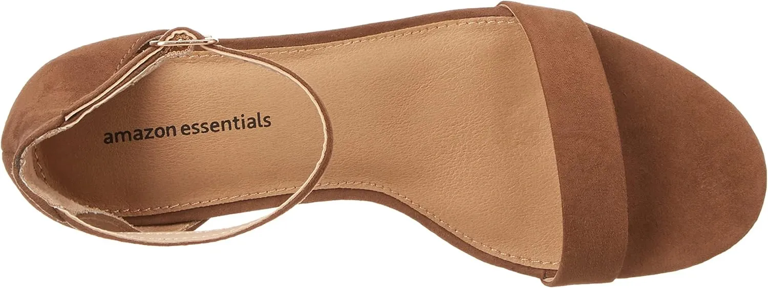 Amazon Essentials Women's Two Strap Heeled Sandal