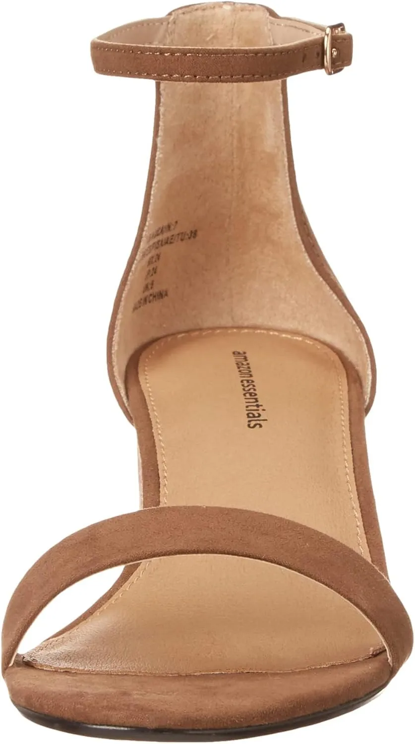 Amazon Essentials Women's Two Strap Heeled Sandal