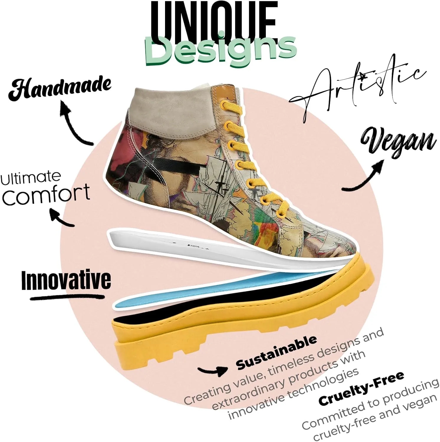 Ankle Boots for Women - Vegan Leather and Handmade Women Booties and Ankle Boots,
