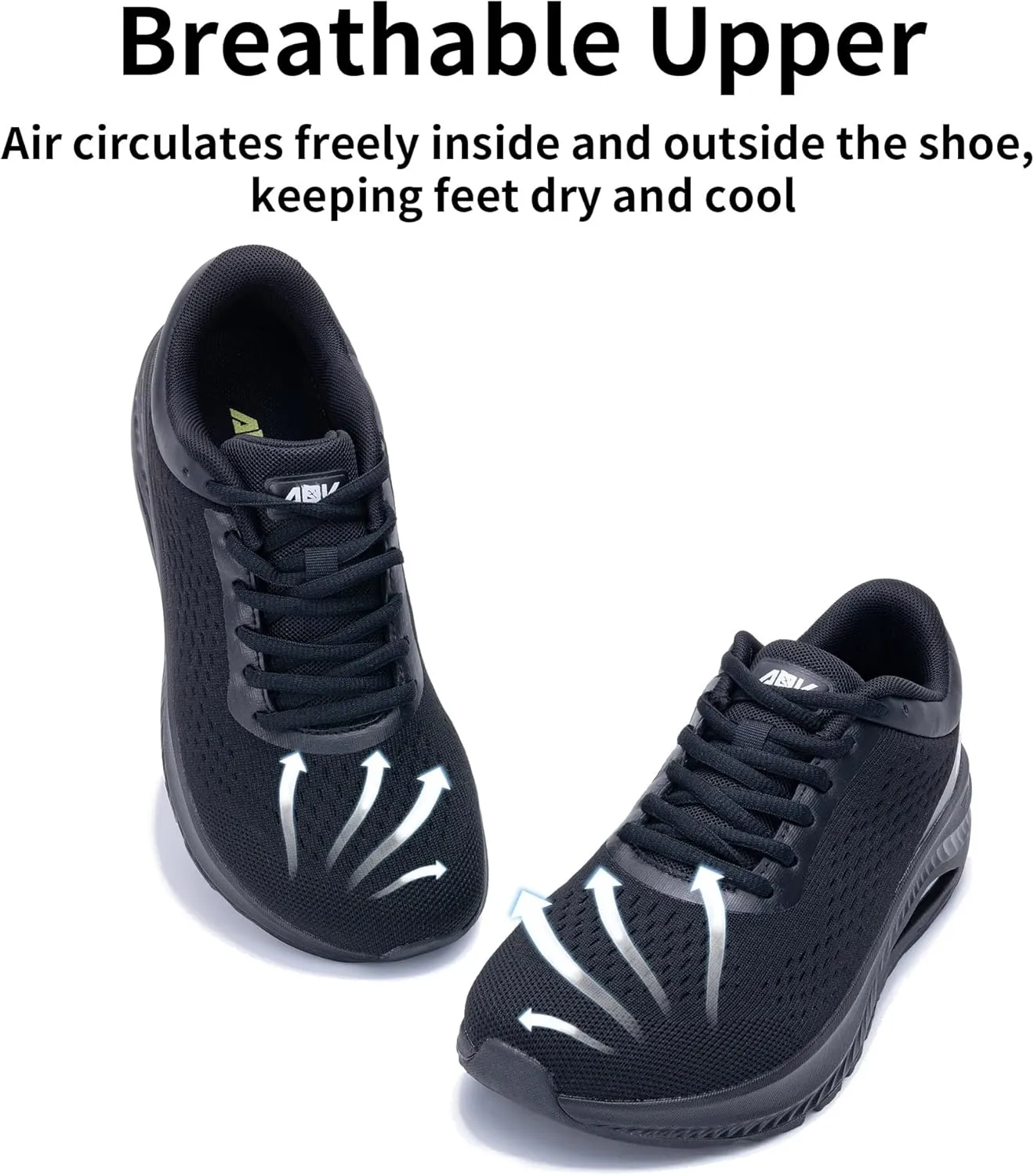 AOV Wide Toe Box Shoes Women Arch Support Walking Shoes for Plantar Fasciitis Orthotic Air Tennis Sneakers