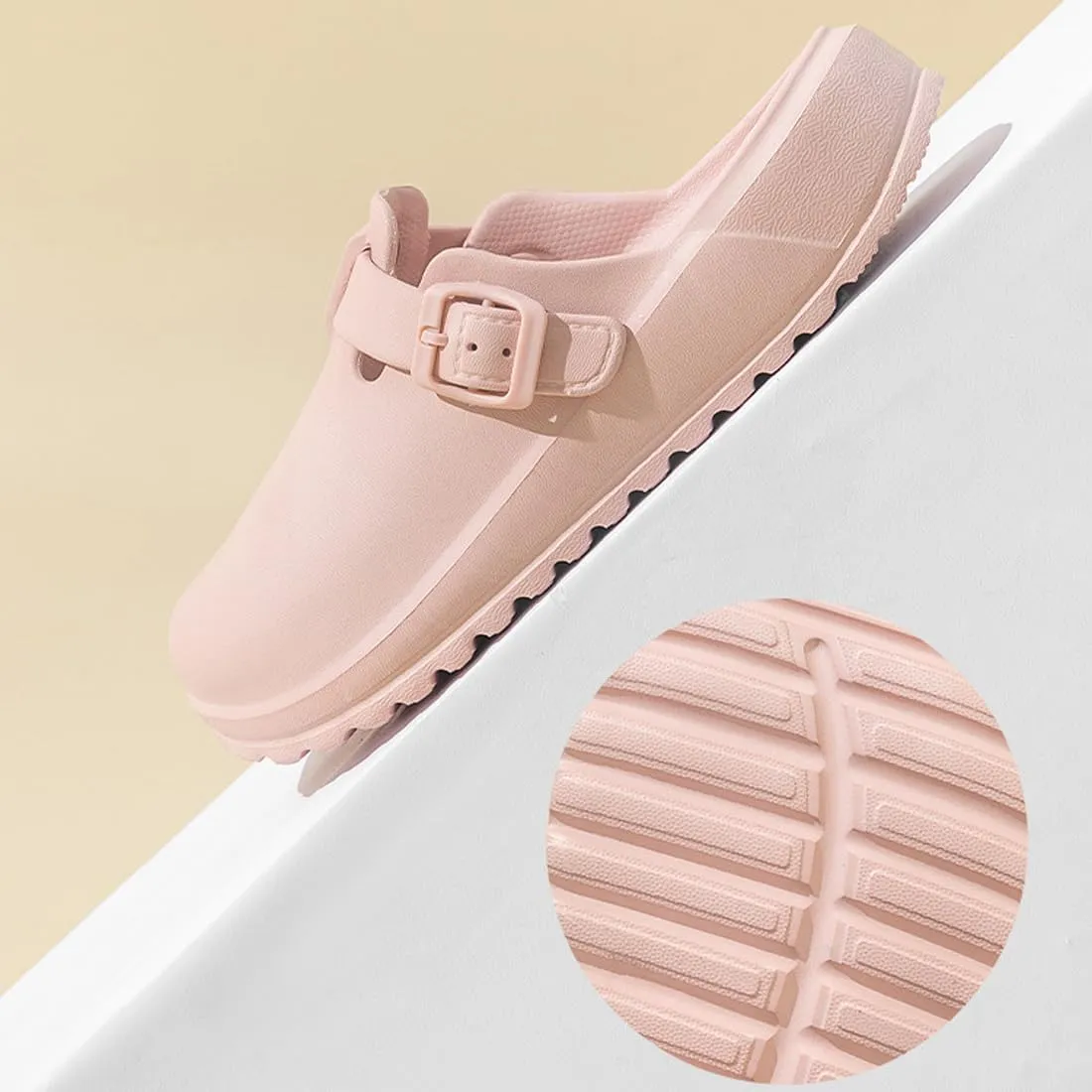 Arch Support Nurse Clogs for Women and Men, Adjustable Buckle Mules Non Slip Work Shoes Chef Garden Sandals, Slip-On Cushion Slippers Slides