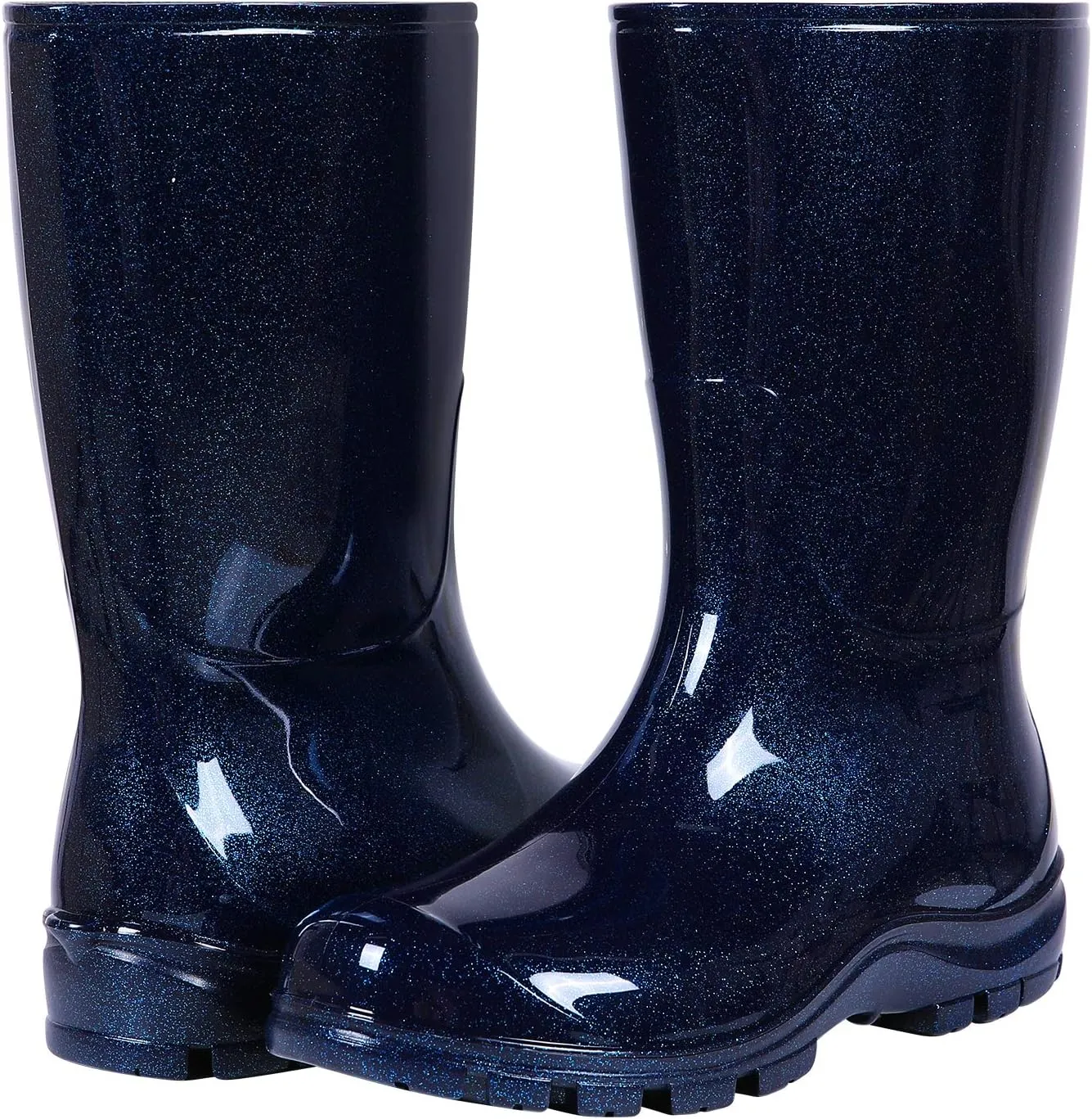 Asgard Women's Mid Calf Rain Boots Printed Waterproof Rubber Boots Short Garden Shose