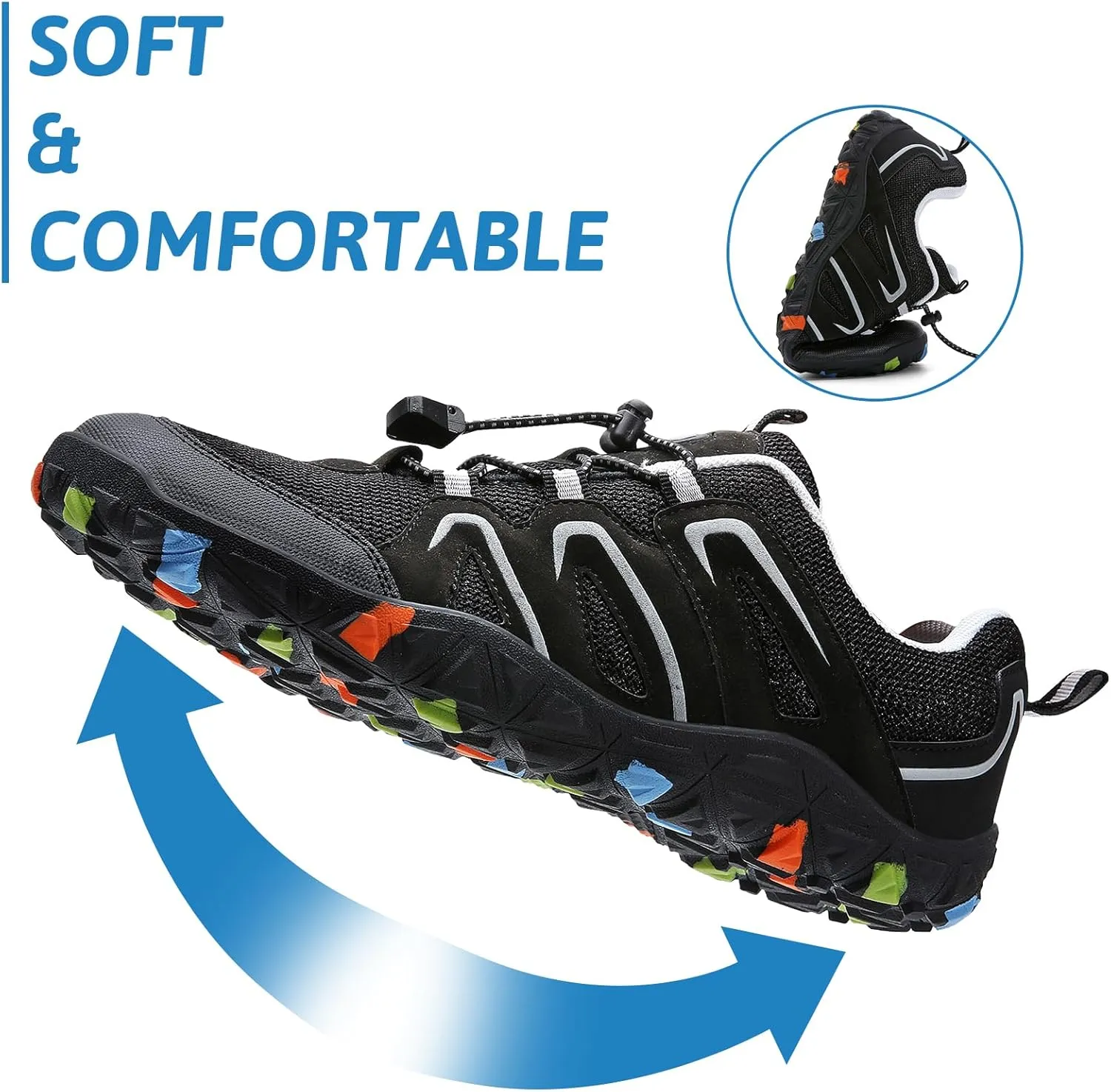 ASHION Boys Running Shoes | Barefoot Shoes | Wide Toe Box | Lightweight Athletic Walking Hiking Sneakers