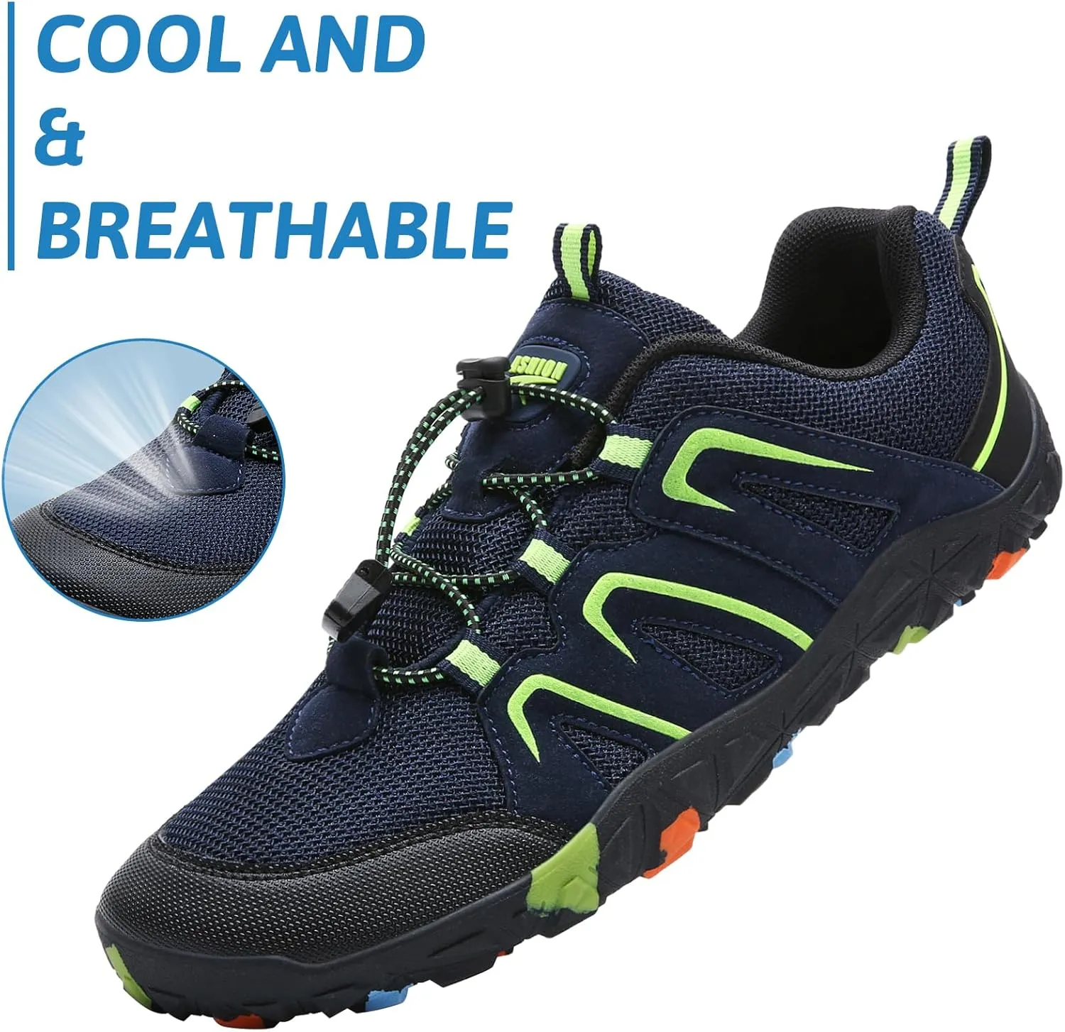 ASHION Boys Running Shoes | Barefoot Shoes | Wide Toe Box | Lightweight Athletic Walking Hiking Sneakers