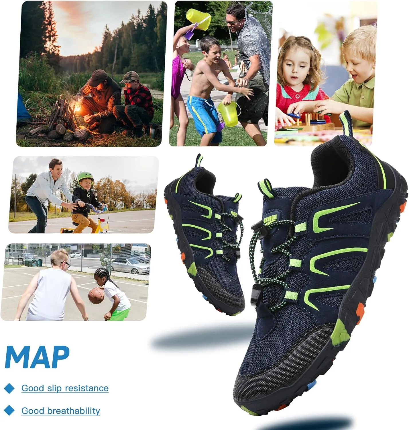 ASHION Boys Running Shoes | Barefoot Shoes | Wide Toe Box | Lightweight Athletic Walking Hiking Sneakers
