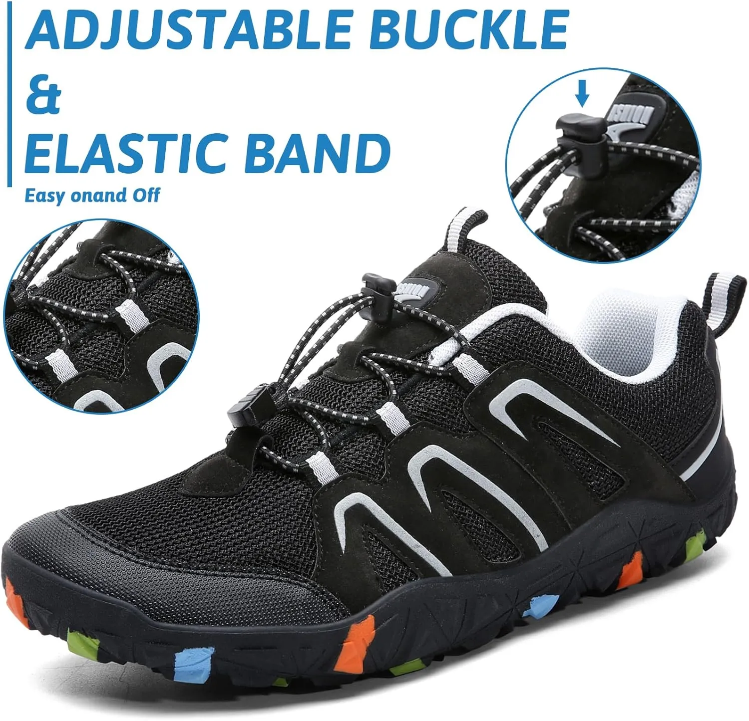 ASHION Boys Running Shoes | Barefoot Shoes | Wide Toe Box | Lightweight Athletic Walking Hiking Sneakers