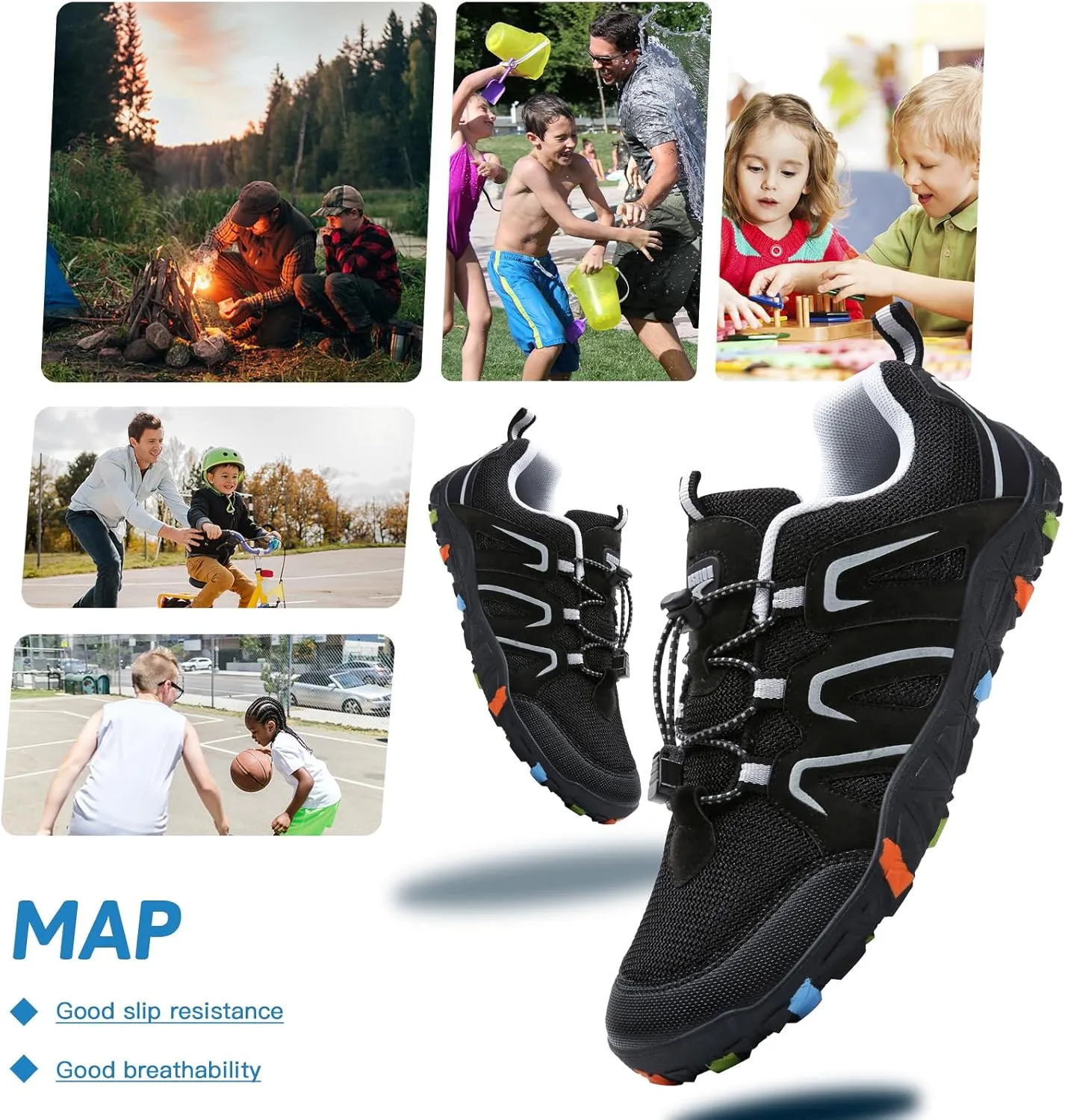 ASHION Boys Running Shoes | Barefoot Shoes | Wide Toe Box | Lightweight Athletic Walking Hiking Sneakers