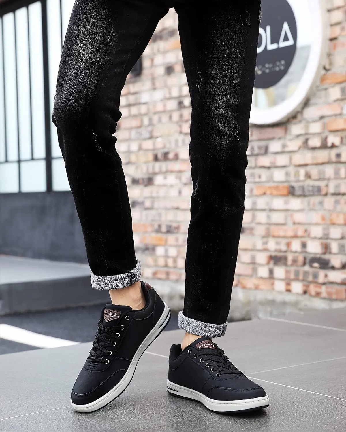 ASTERO Shoes for Men Casual Stylish Sneakers Dress Non-Slip Low Top Walking Shoes
