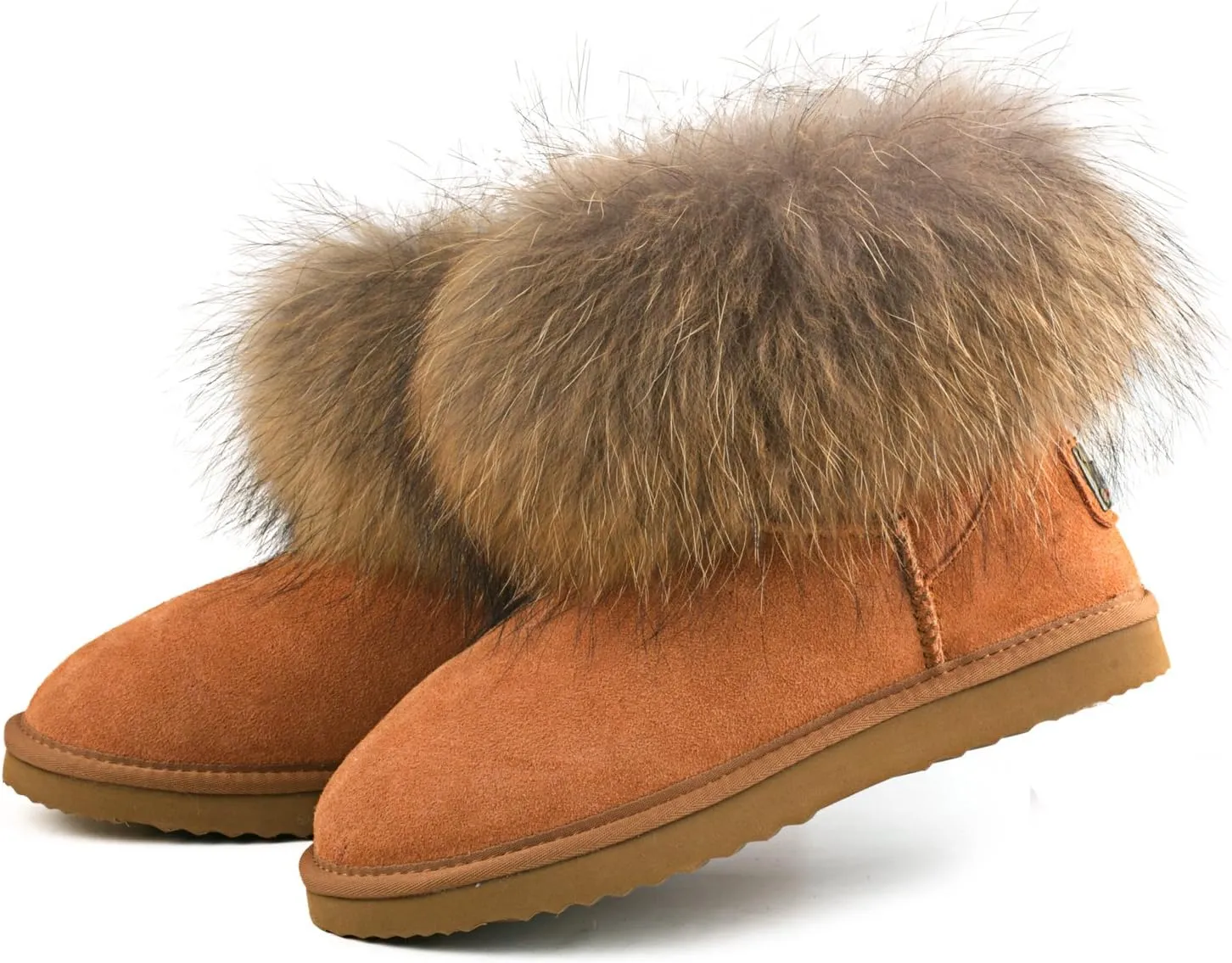AUSLAND Women's Snow Boots Fur Boots Ankle Short 99251