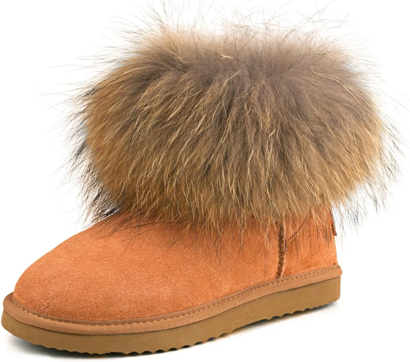 AUSLAND Women's Snow Boots Fur Boots Ankle Short 99251