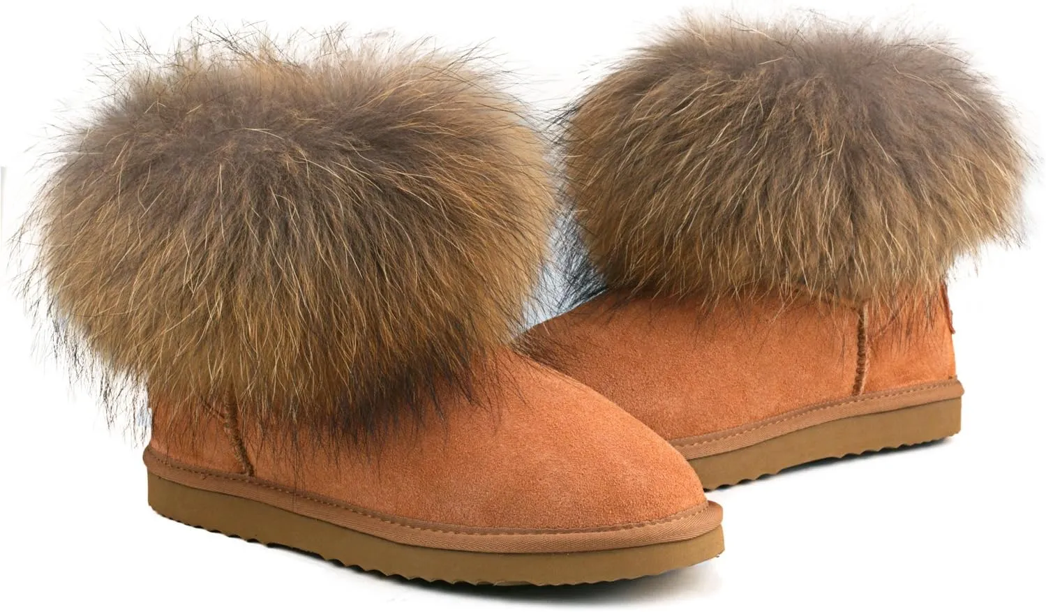 AUSLAND Women's Snow Boots Fur Boots Ankle Short 99251