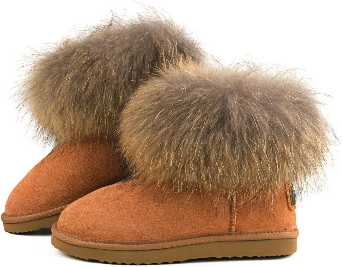 AUSLAND Women's Snow Boots Fur Boots Ankle Short 99251