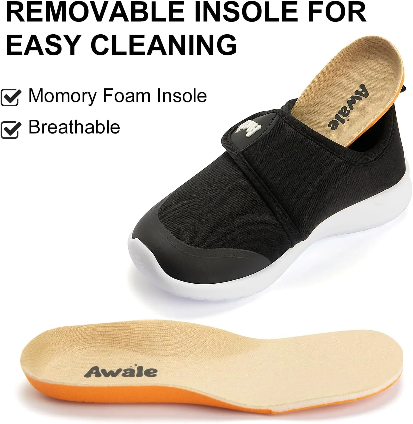 AWALE Toddler Walking Shoes Slip On Toddler Shoes Boys Girls Kids Sports Sneakers Casual School Tennis Shoes