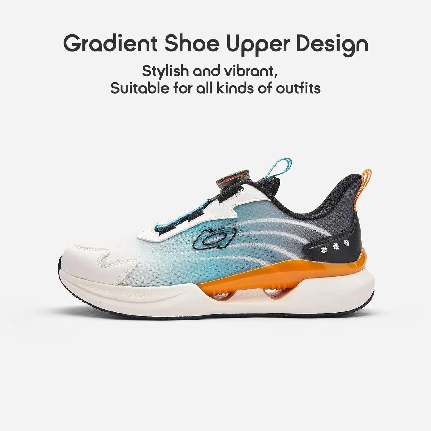 Balabala Kids Turn-Lock Sneakers Girls Boys Cool Running Tennis Shoes Lightweight Breathable Fashion Athletic Sports