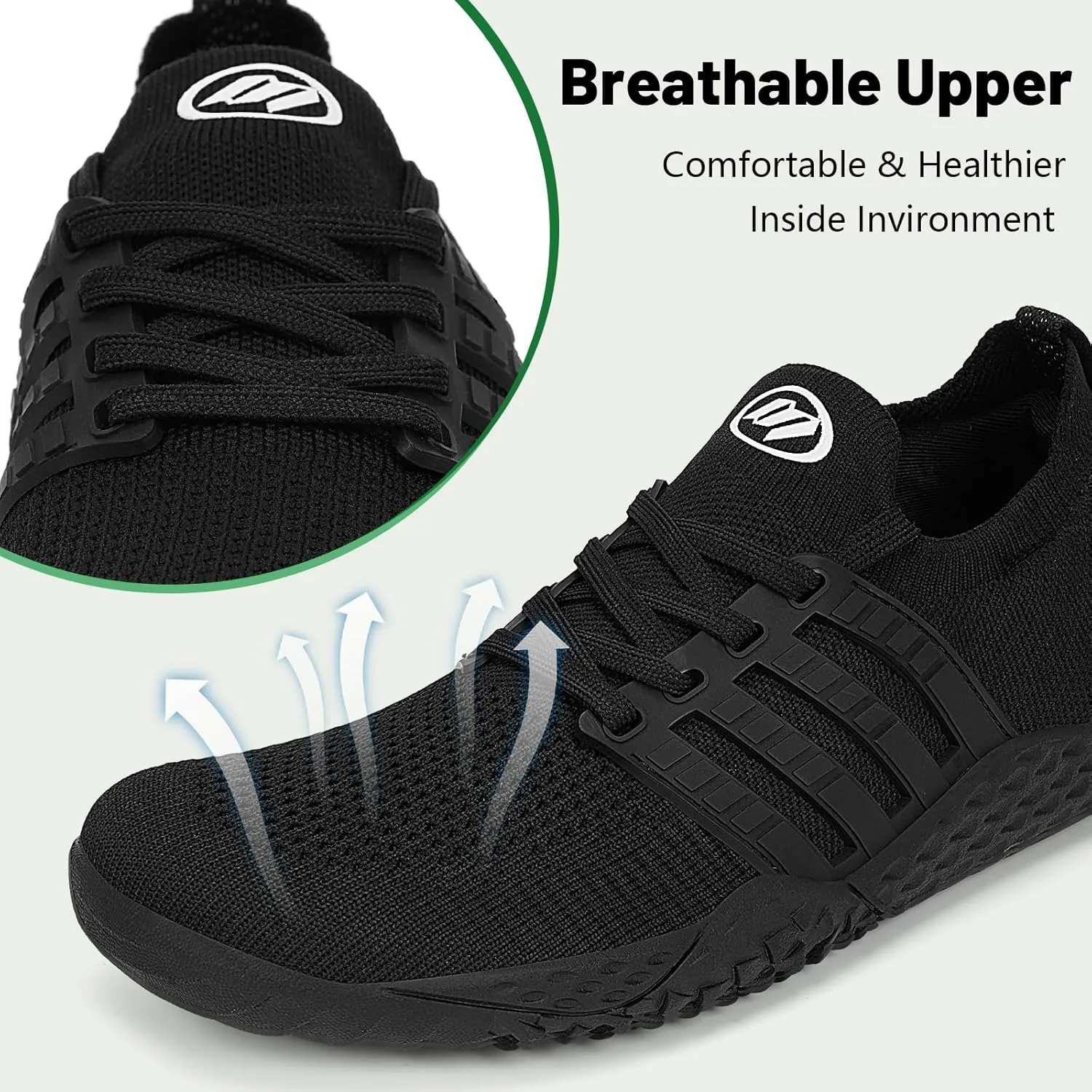 Barefoot Shoes Women Men Wide Toe Box Zero Drop Minimalist Sneakers Casual Breathable Walking Shoe Hiking Barefoot Footwear for Walking Running Camping Beach Grounding Sport