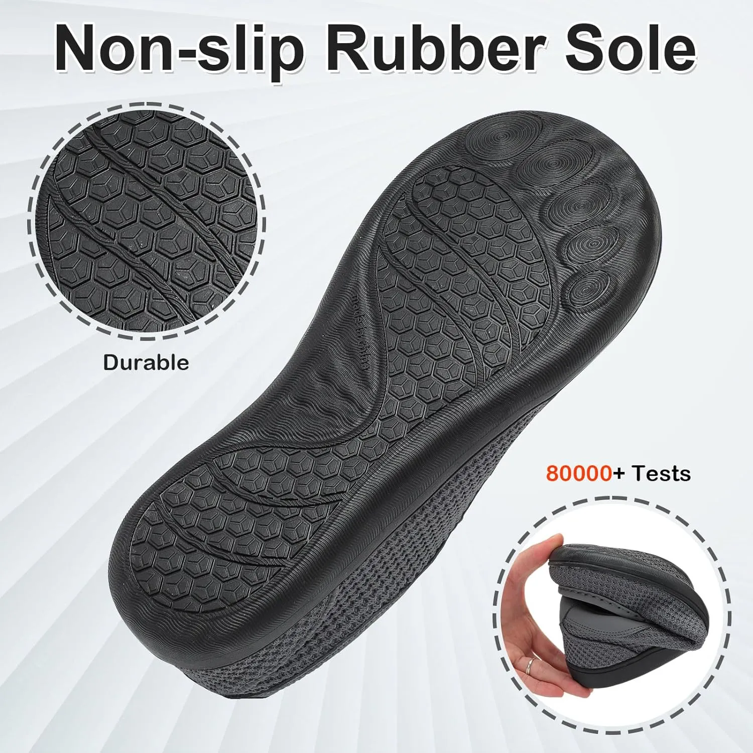 BARERUN Men's Barefoot Slip on Walking Shoes Wide Toe Box Running Shoes Casual Fashion Sneakers Comfortable Light-Weight Men's Loafers Business Dress Shoes for Driving Jogging Wedding Church Office
