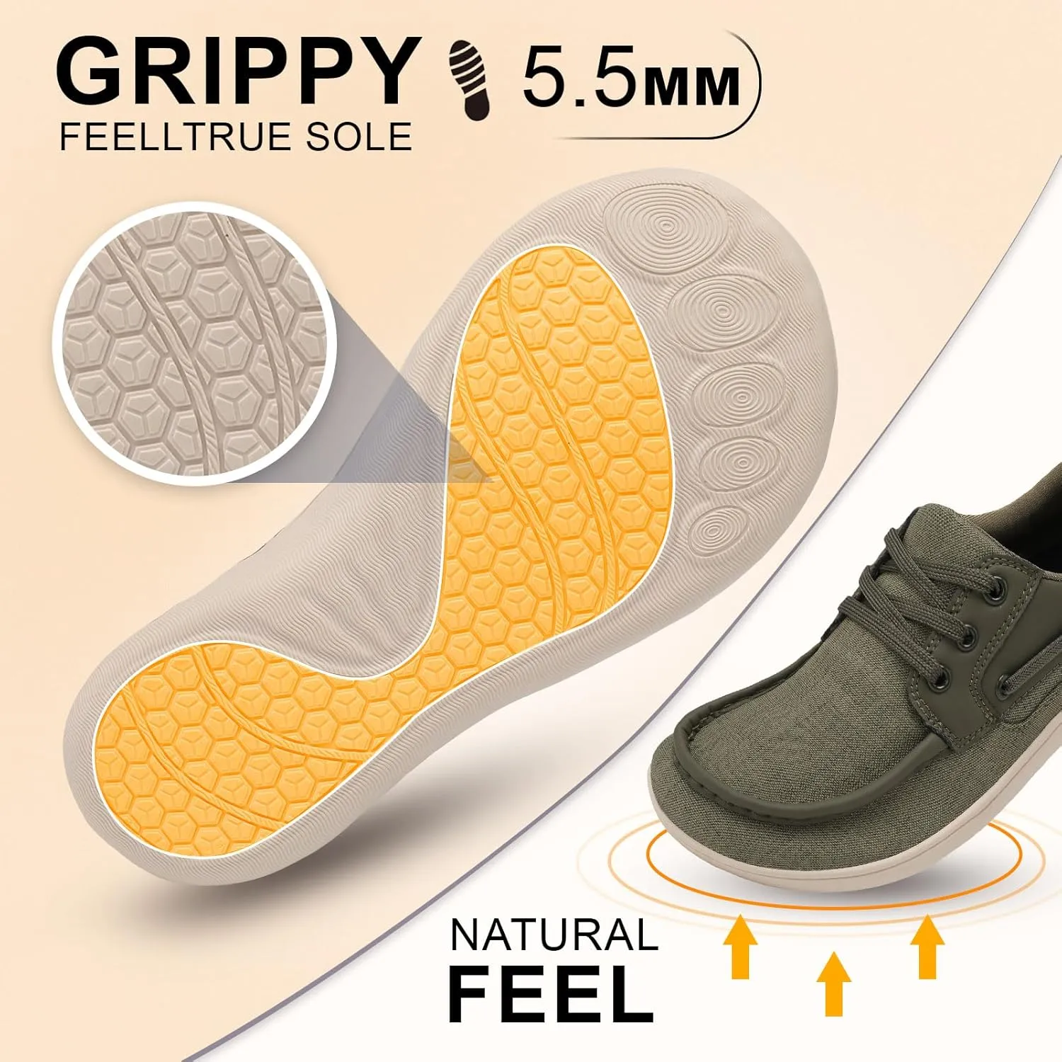 BARERUN Womens Walking Shoes Barefoot Minimalist Trail Running Shoes Wide Toe Zero Drop Tennis Sneakers for Jogging Hiking Athletic Lightweight Cross Training Shoes for Gym Office Driving