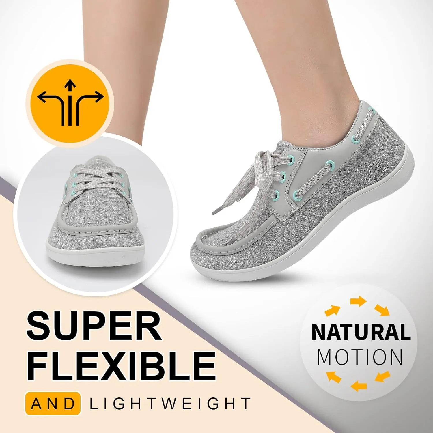 BARERUN Womens Walking Shoes Barefoot Minimalist Trail Running Shoes Wide Toe Zero Drop Tennis Sneakers for Jogging Hiking Athletic Lightweight Cross Training Shoes for Gym Office Driving