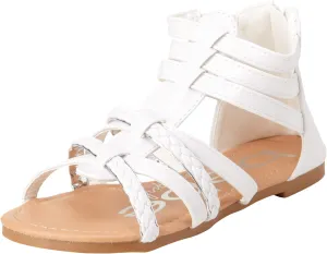 bebe Girls Sandals - Cute Open Toe Braided Strappy Gladiator Summer Sandals, Flower Girl Dress Shoes for Easter Beach Party