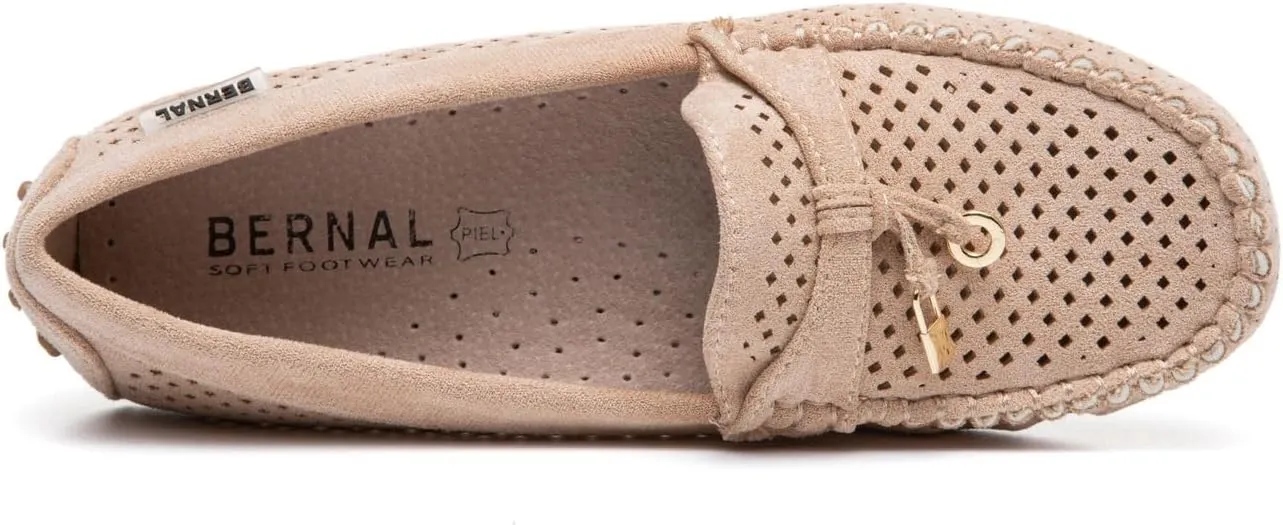 Bernal Loafers for Women with Buckle Comfortable Lightweight Penny Loafers Business Casual Loafers Slip On Flat Work Shoes Non Slip Walking Shoes
