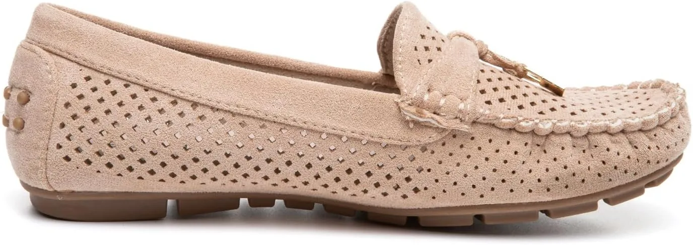 Bernal Loafers for Women with Buckle Comfortable Lightweight Penny Loafers Business Casual Loafers Slip On Flat Work Shoes Non Slip Walking Shoes