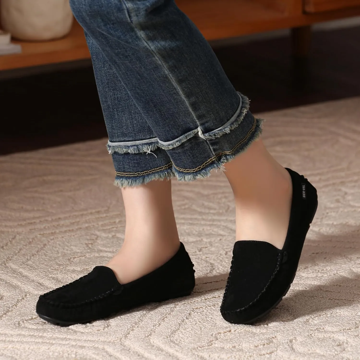 Bernal Women Penny Loafers Casual Comfortable Slip On Flat Shoes Driving Loafers Work Walking Shoes