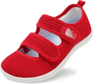 Besroad Womens Walking Shoes Wide Diabetic Shoes Adjustable Barefoot Casual Sneakers Breathable Zero Drop Arthritis Edema Sneakers Indoor Outdoor
