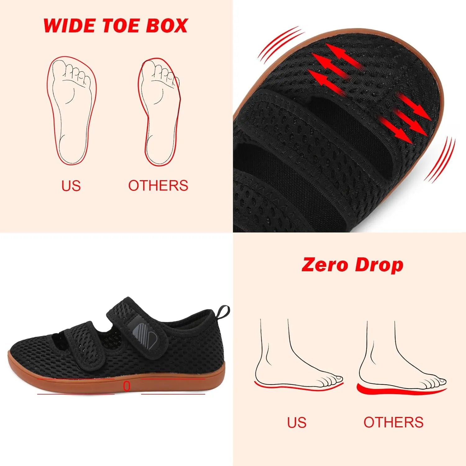 Besroad Womens Walking Shoes Wide Diabetic Shoes Adjustable Barefoot Casual Sneakers Breathable Zero Drop Arthritis Edema Sneakers Indoor Outdoor