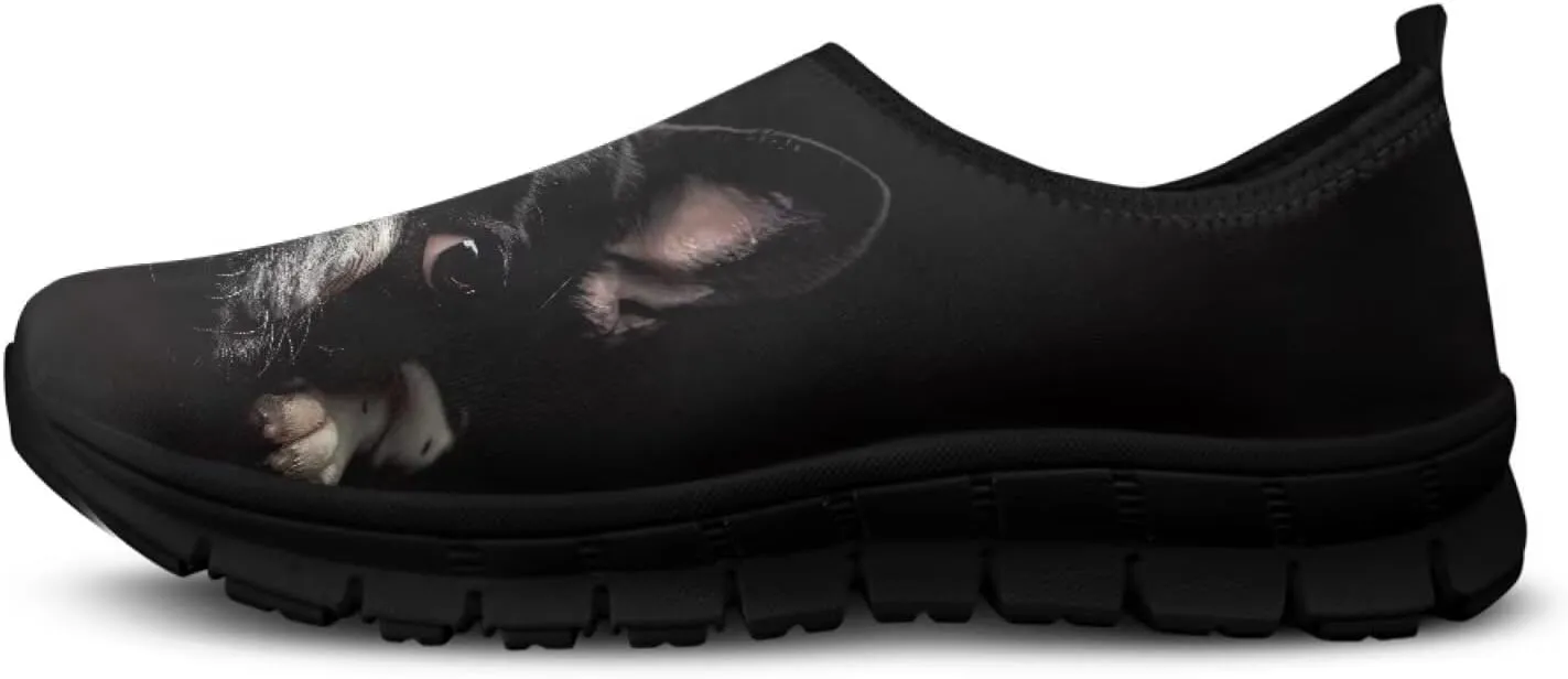Binienty Fashion Women's Walking Shoes Men's Slip on Sport Sneakers Breathable Low Cut Loafers