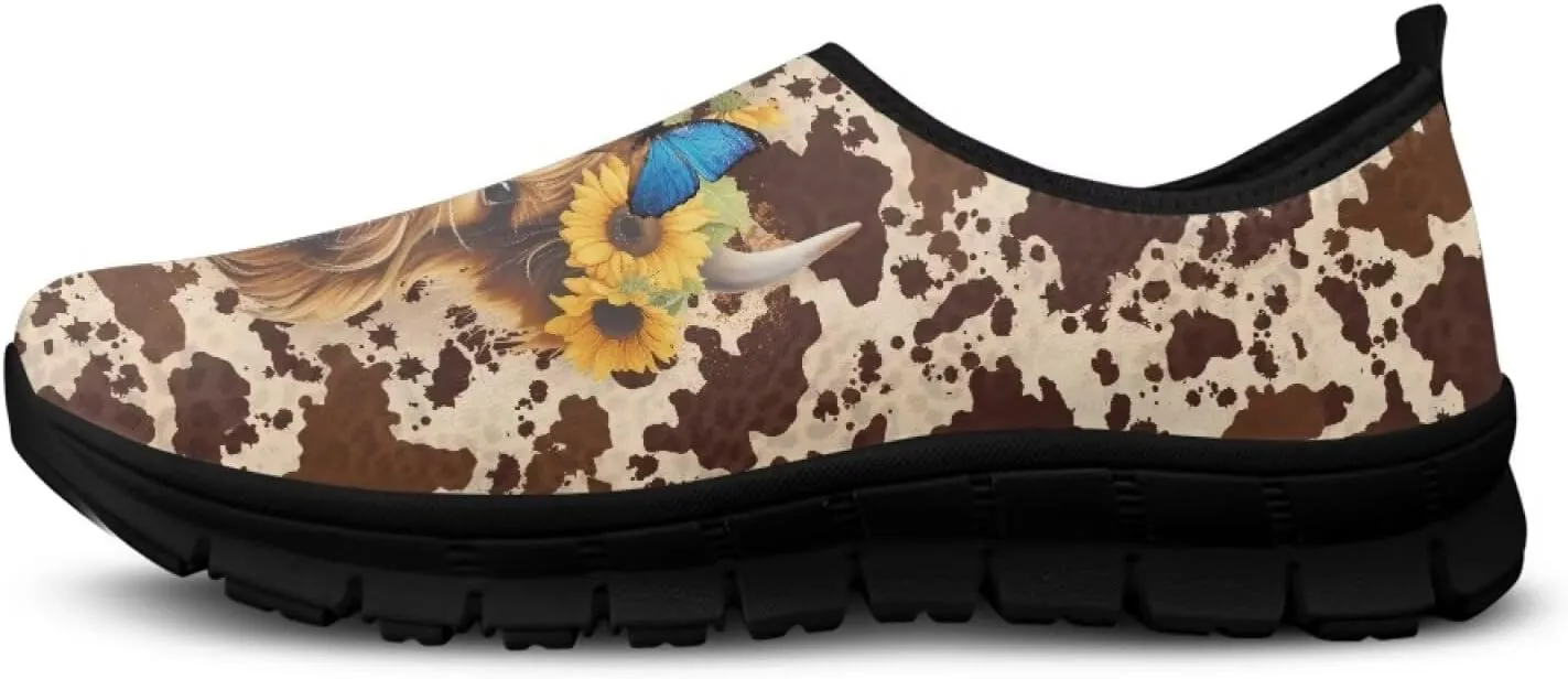 Binienty Womens Slip On Running Shoes Casual Loafers Shoes Arch Support Walking Shoes Breathable Anti Skid