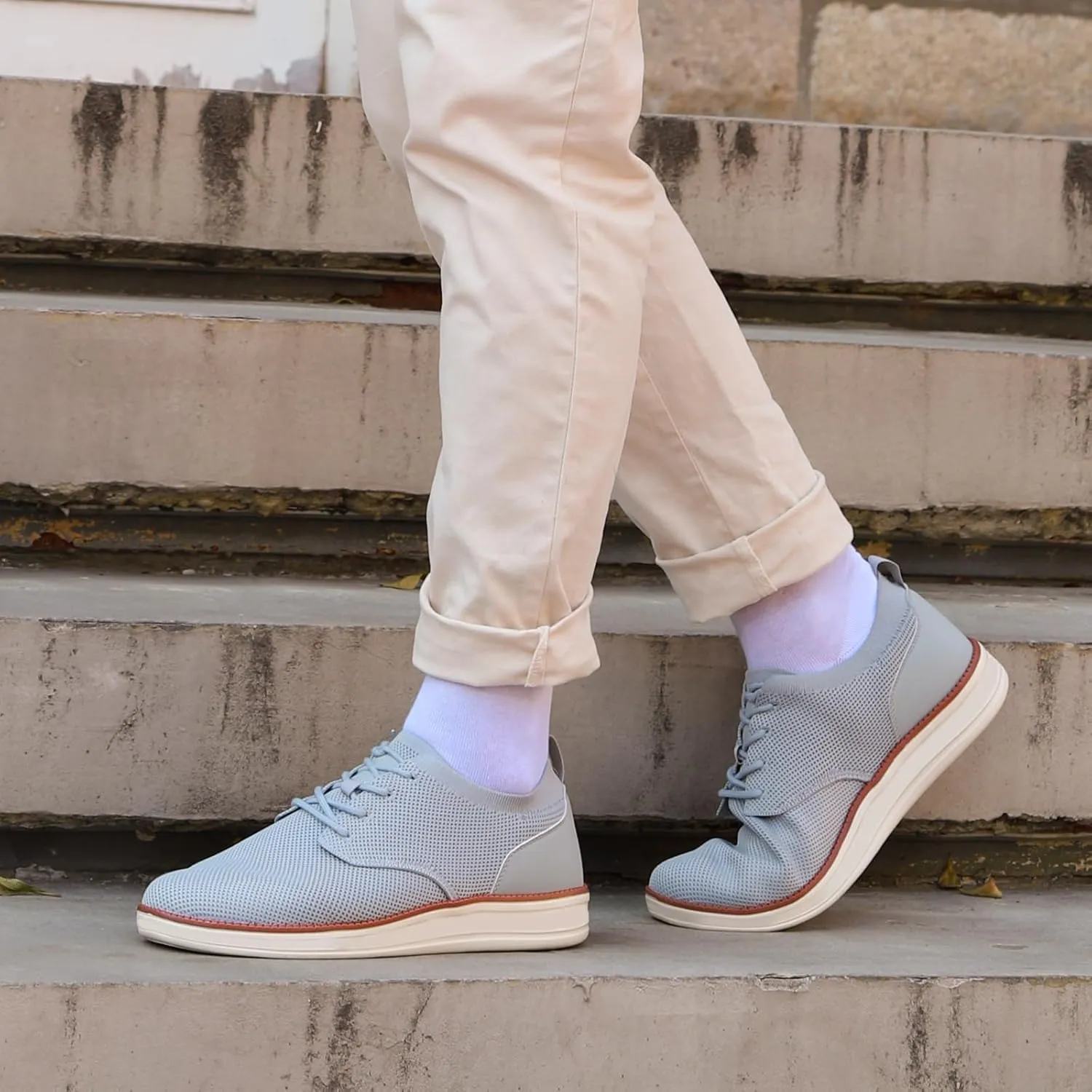 Breeze Shoes for Men Lace-Up Lightweight Casual Comfortable Fashion Sneakers