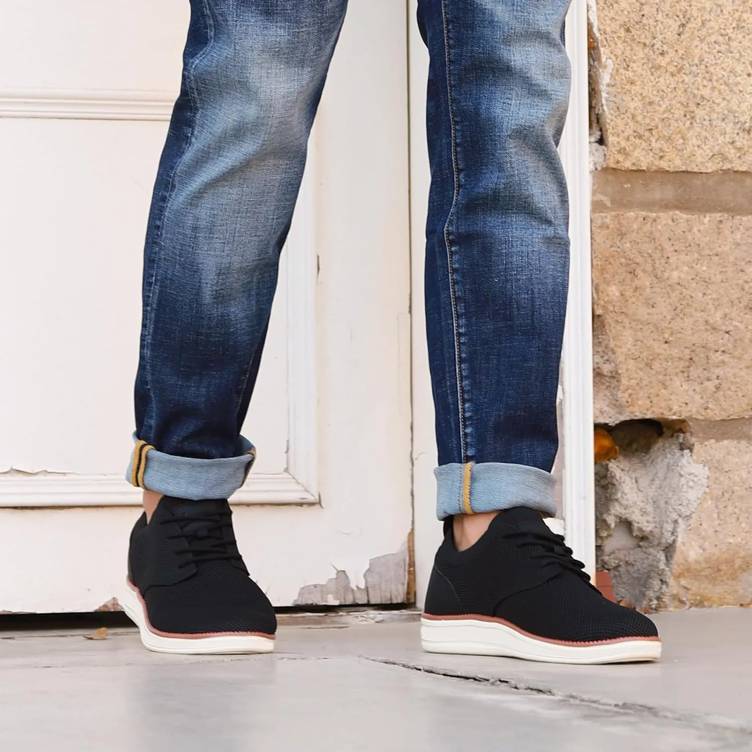 Breeze Shoes for Men Lace-Up Lightweight Casual Comfortable Fashion Sneakers