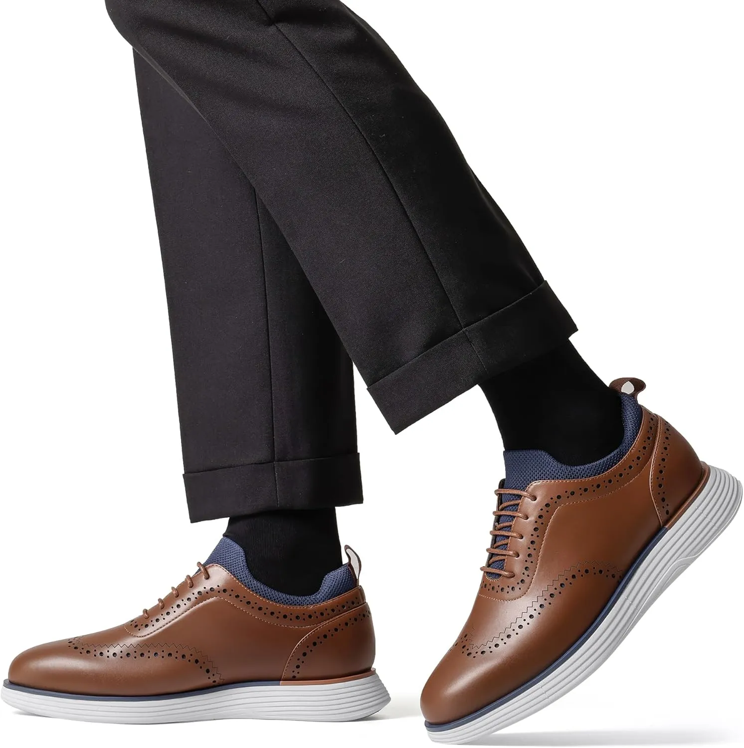 Bruno Marc Men's MaxFlex Dress Sneakers Oxfords Casual Wingtip Brogue Shoes