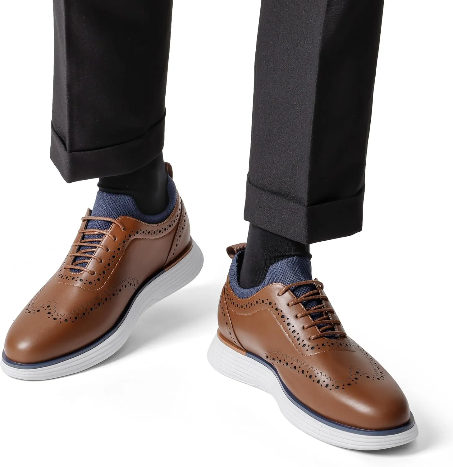 Bruno Marc Men's MaxFlex Dress Sneakers Oxfords Casual Wingtip Brogue Shoes