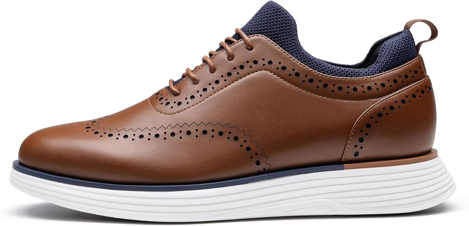 Bruno Marc Men's MaxFlex Dress Sneakers Oxfords Casual Wingtip Brogue Shoes