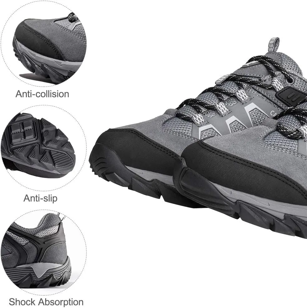 CAMEL CROWN Hiking Shoes Men Breathable Non-Slip Sneakers Lightweight Low Top for Outdoor Trailing Trekking Walking