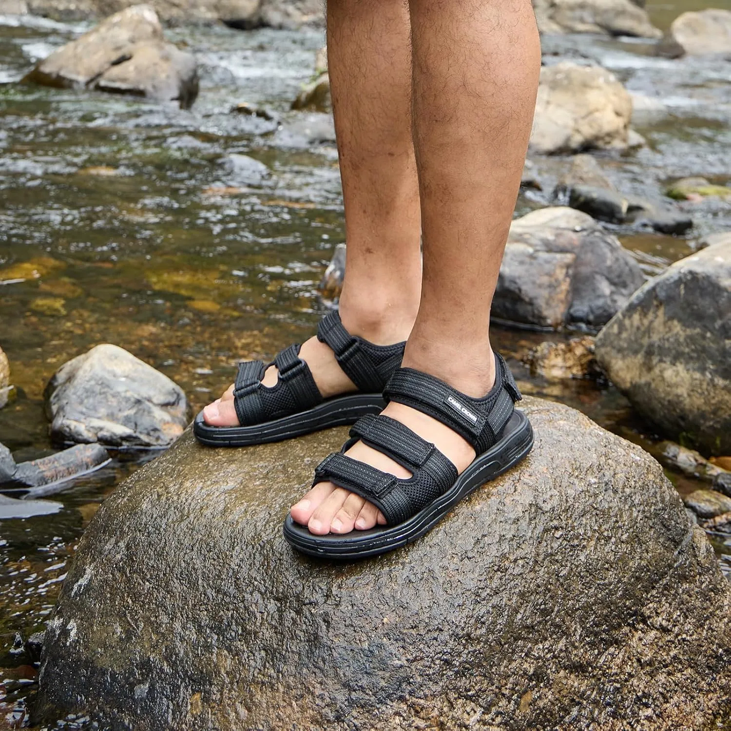 CAMEL CROWN Men's Athletic Sandals Breathable Mesh Hiking Sandals Open Toe Sandals for Men Summer Casual Sport