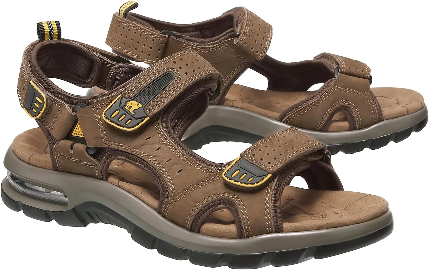 CAMEL CROWN Men's Leather Sandals for Hiking Walking Beach Treads Water Athletic Outdoor with Premium Air Cushion | Waterproof